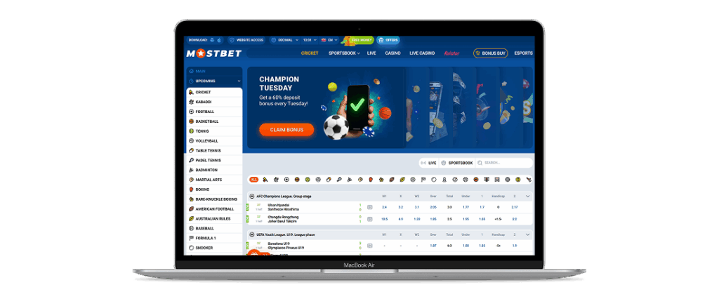 Place your bets and play casino games on the Mostbet platform in Bangladesh